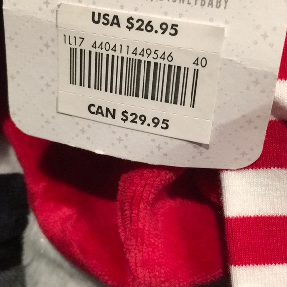 Disney Mickey & Minnie Mouse Christmas outfit dress, tights, Santa hat nwt - Picture 3 of 5